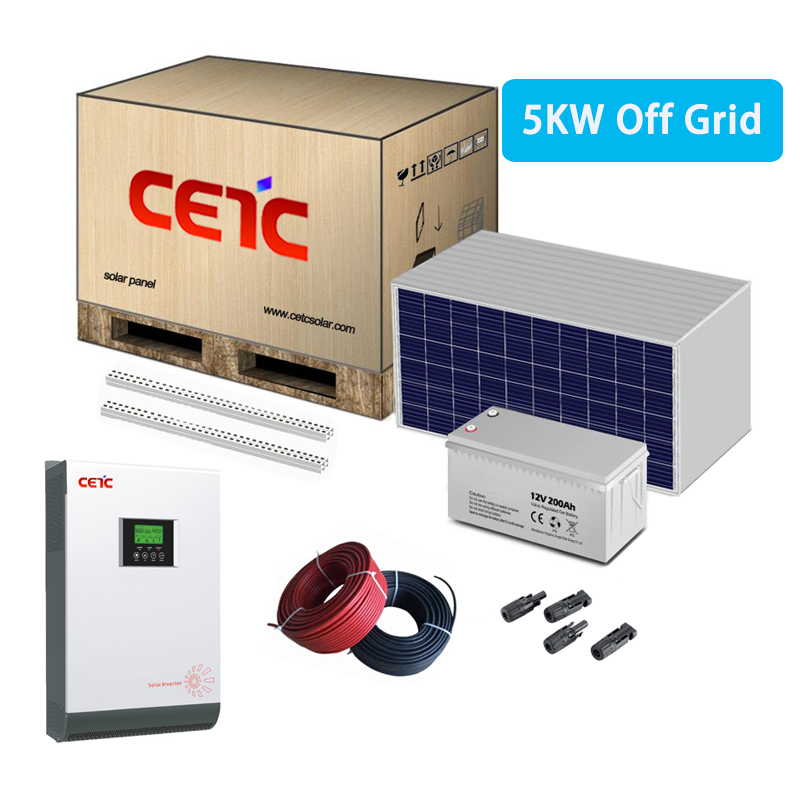 5KW small solar systems off grid with battery storage