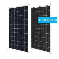 315W bifacial photovoltaic solar panels  de 24v for roof install