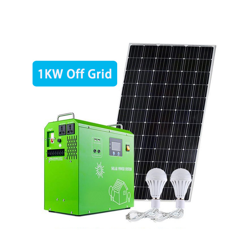 Small 1KW off grid portable solar power kit system